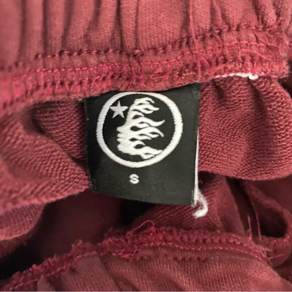 Sp5der Maroon Burgundy V2 Sweatpants Mens size small - Picture 8 of 9